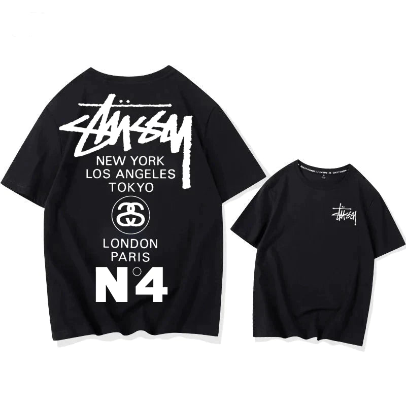 STUSSY street style fashionable casual short sleeves-Nanamallモール
