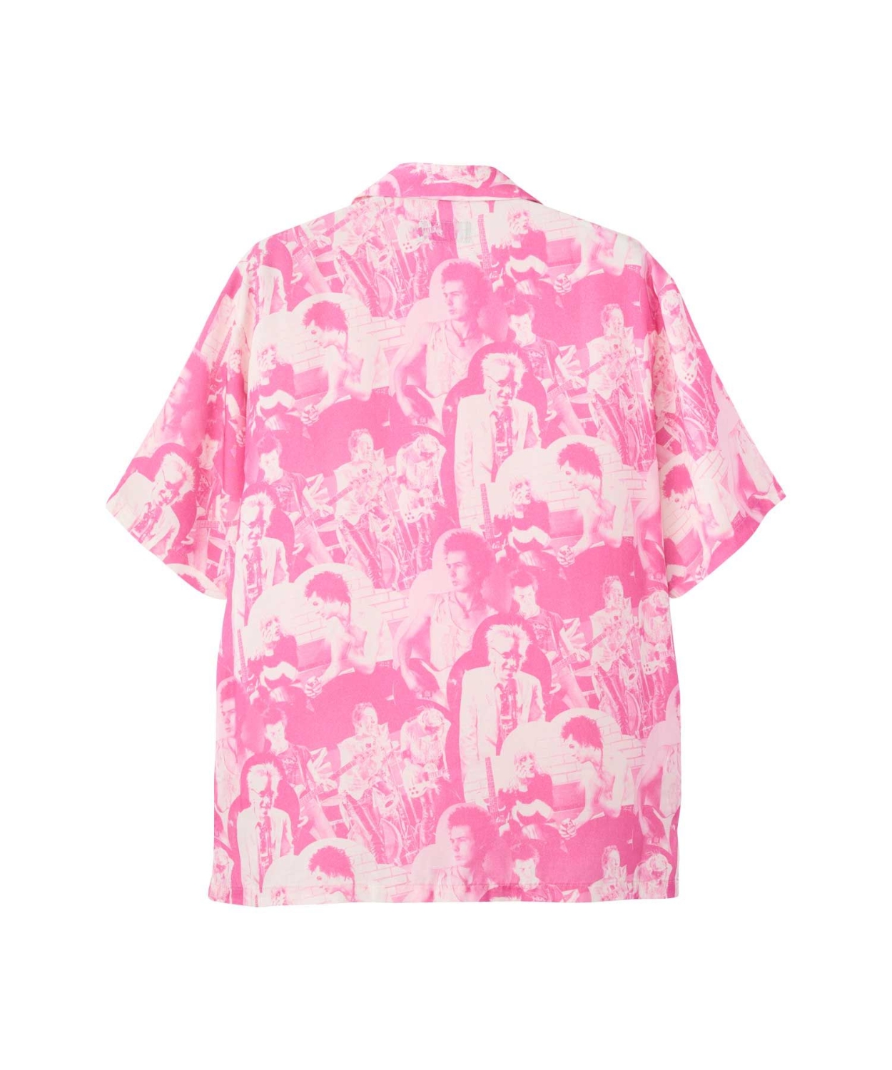 DENNIS MORRIS/BOLLOKS ANARCHY MIX柄 オープンカラーシャツ-Nanamallモール