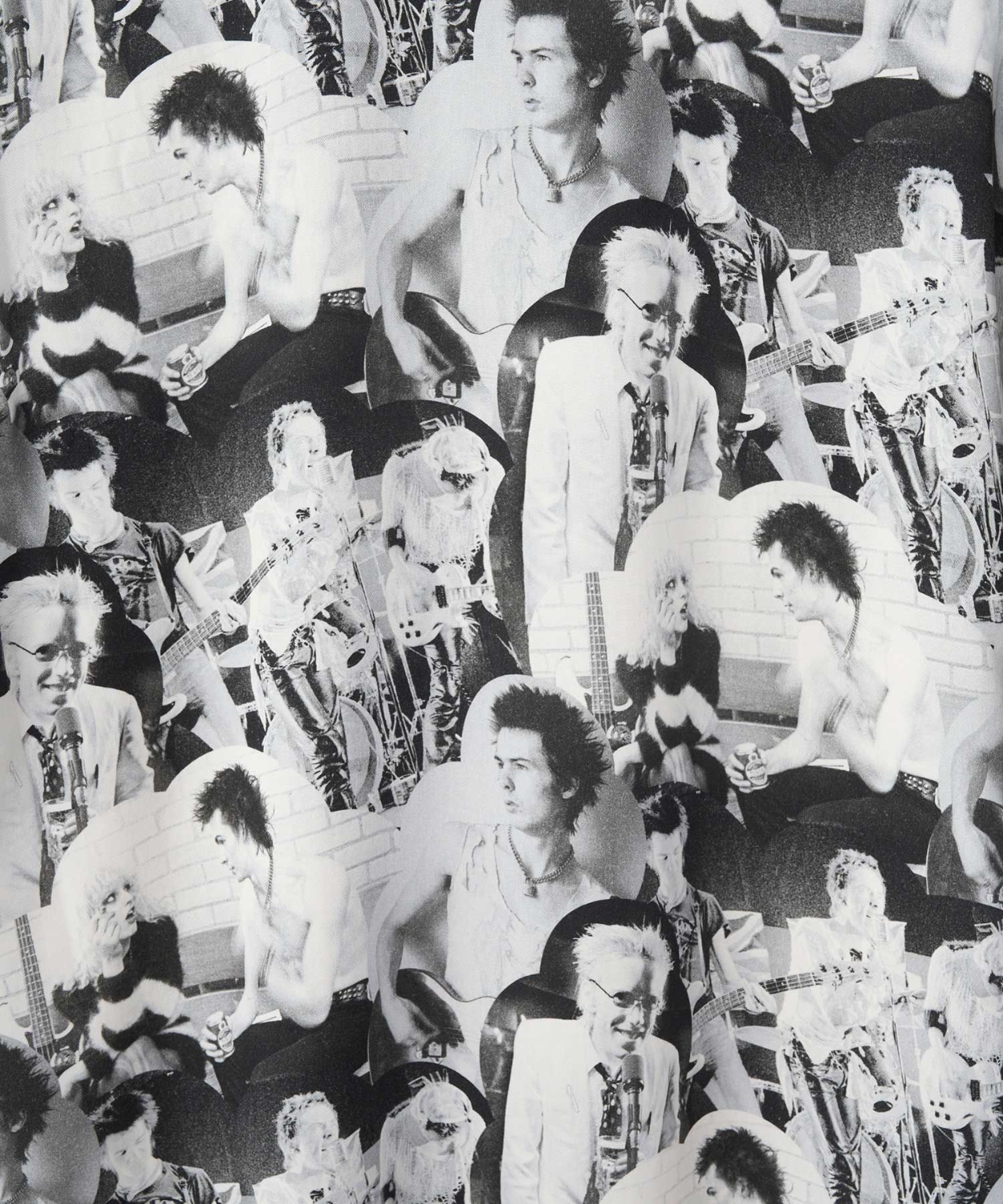 DENNIS MORRIS/BOLLOKS ANARCHY MIX柄 オープンカラーシャツ-Nanamallモール