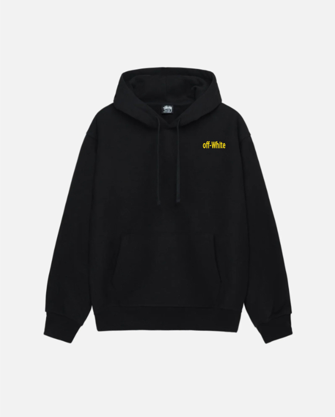 Off-White イエロー ファッション ロゴ パーカー（ユニセックス）-Nanamallモール