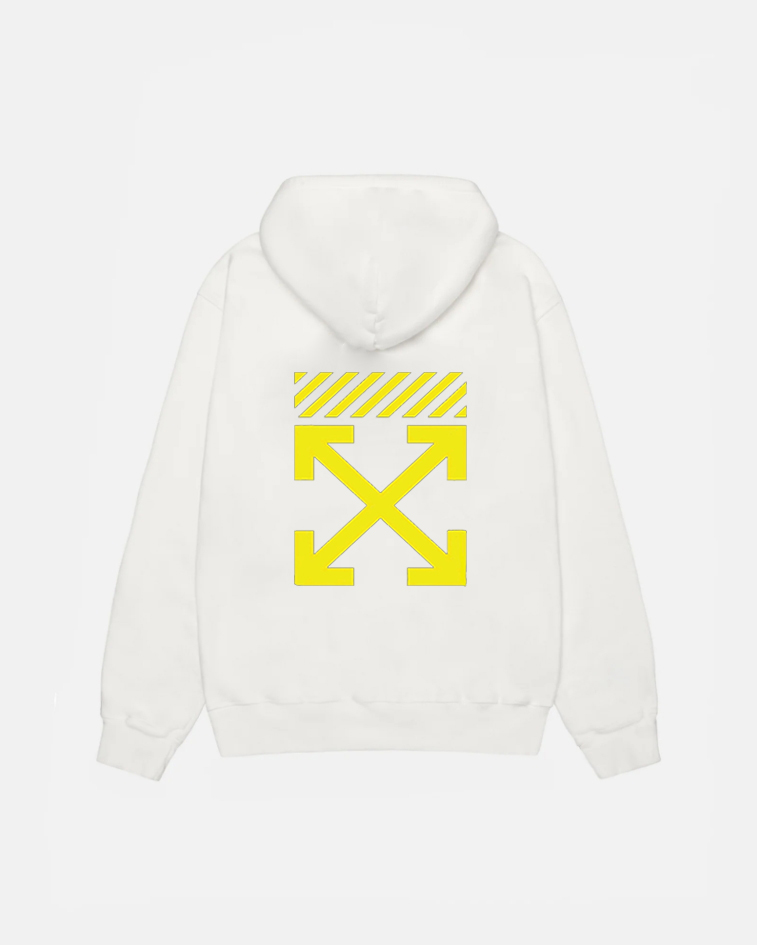 Off-White イエロー ファッション ロゴ パーカー（ユニセックス）-Nanamallモール