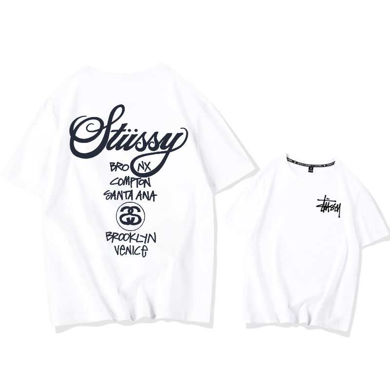 STUSSY street style fashionable casual short sleeves-Nanamallモール