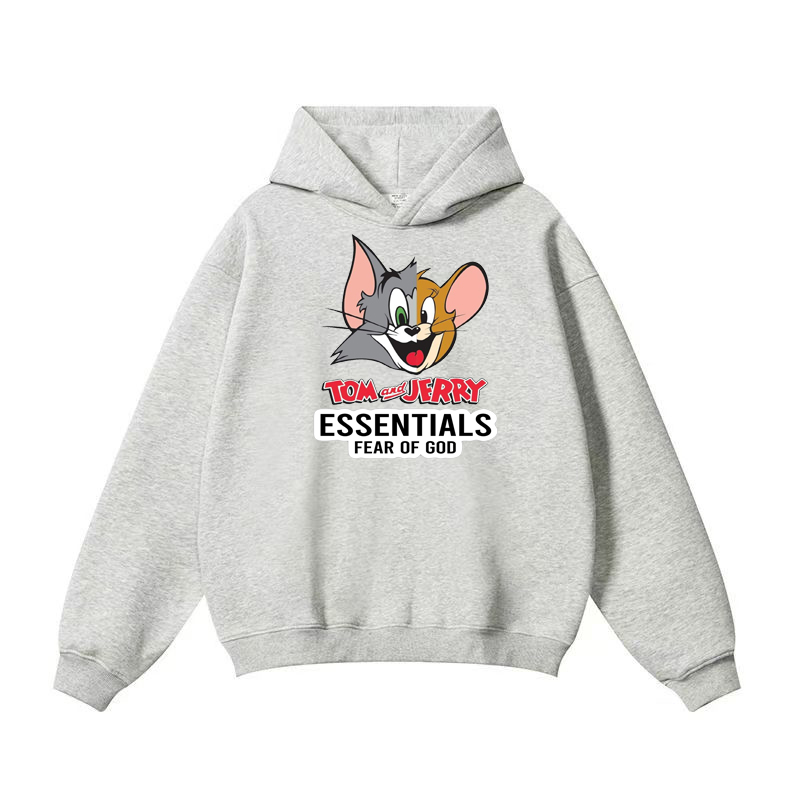 【2025特別割引価格】ESSENTIALS Co-branded cute cat and mouse hoodie-Nanamallモール