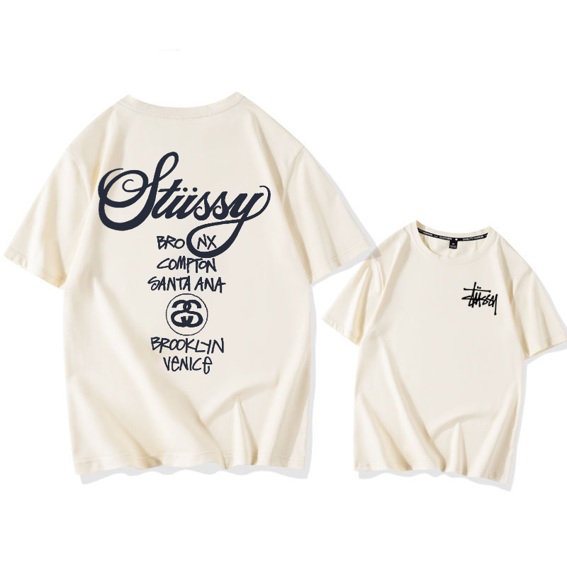 STUSSY street style fashionable casual short sleeves-Nanamallモール