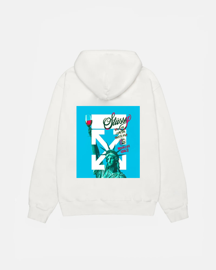 Off-White  クリエイティブな自由の女神パーカー（ユニセックス）-Nanamallモール