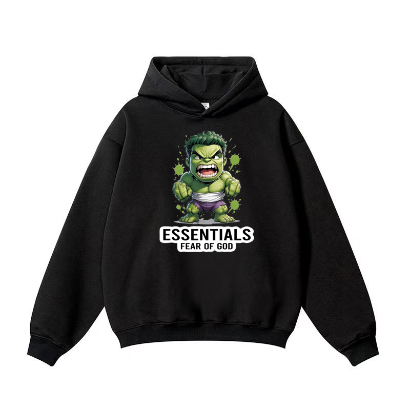 【2025特別割引価格】ESSENTIALS  Co-branded Q version of the Hulk hoodie-Nanamallモール