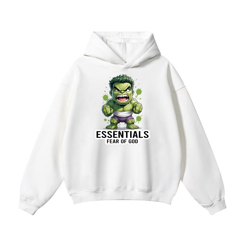 【2025特別割引価格】ESSENTIALS  Co-branded Q version of the Hulk hoodie-Nanamallモール