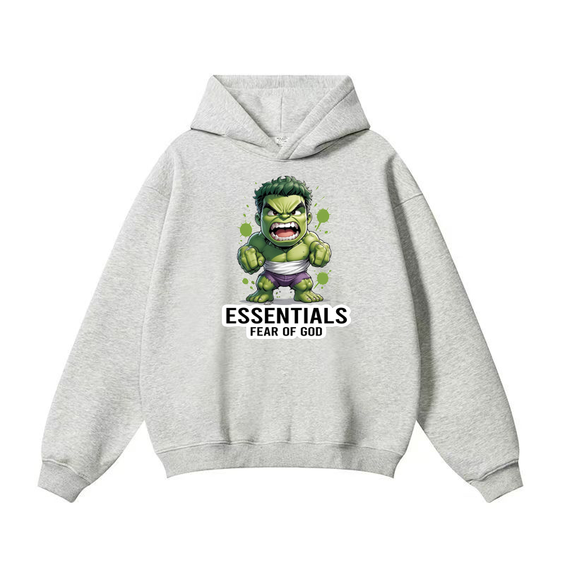 【2025特別割引価格】ESSENTIALS  Co-branded Q version of the Hulk hoodie-Nanamallモール