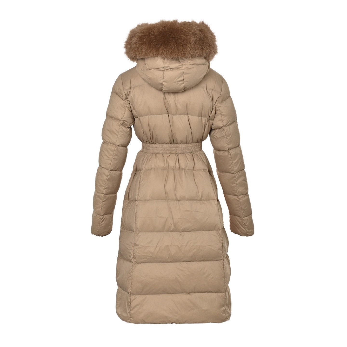 MONCLER モンクレール HERMIFUR 毛領リブ腰ロングダウンジャケット