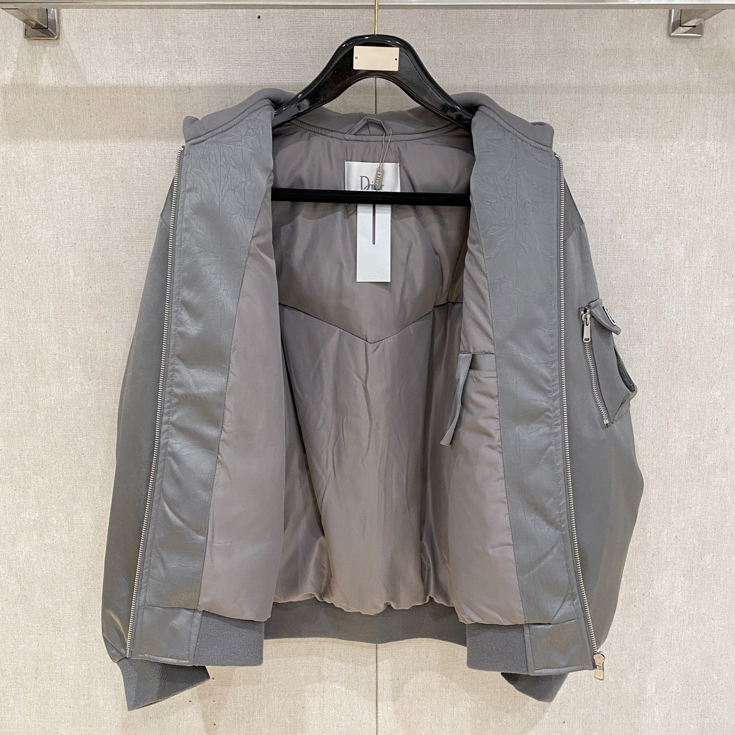 DIOR ディオール フード付きダウンジャケット ブラック/シルバー