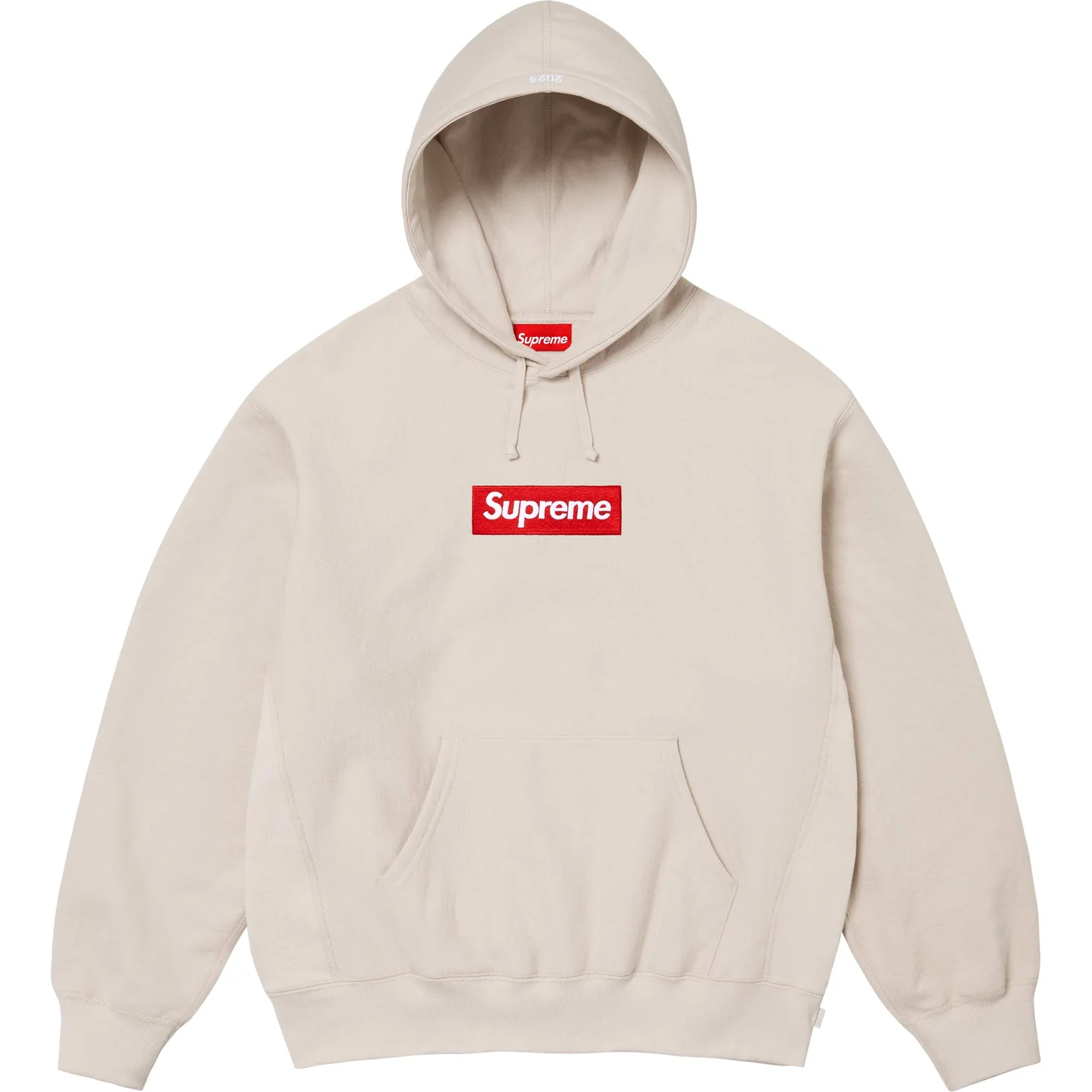 【Supreme】2024年最新作 スクエアロゴフーデッドスウェットシャツ オフホワイト-Nanamallモール
