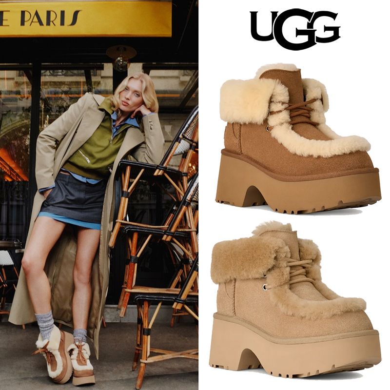 【UGG】Esmee Lace Up ☆ 秋冬コーデの主役 厚底ムートンブーツ-Nanamallモール