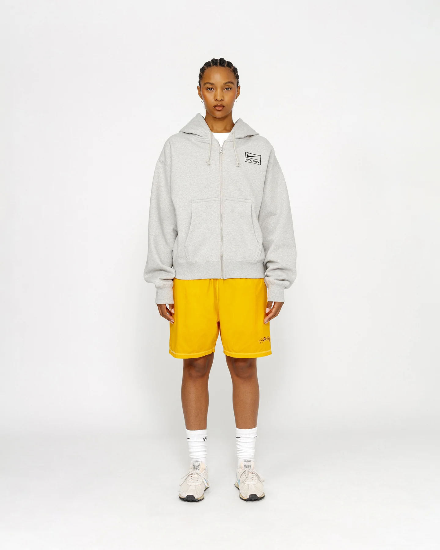 ★ステューシー★XStussy Full Zip Washed Fleece Hoodie★-Nanamallモール