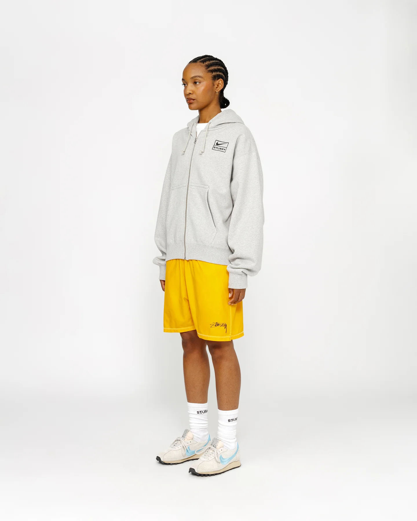 ★ステューシー★XStussy Full Zip Washed Fleece Hoodie★-Nanamallモール