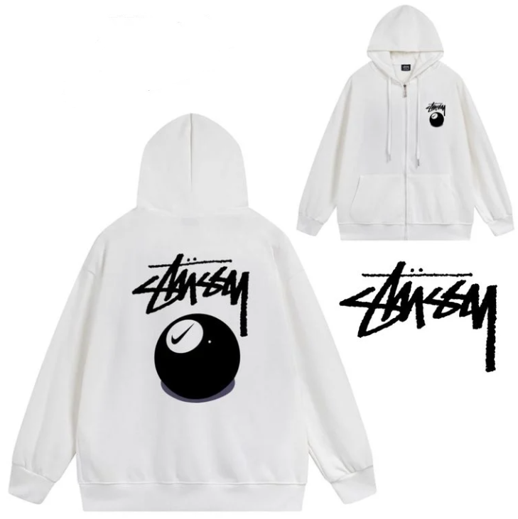 STUSSY  Co-branded casual zip-up hoodie（ユニセックス）-Nanamallモール