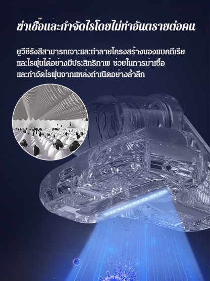 【หมดจดในครั้งเดียว ตีฝุ่น 2 ถ้วย ฆ่าเชื้อ UV】เครื่องกำจัดไรฝุ่นทรงพลัง