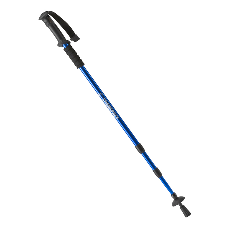 ไม้เท้าปีนเขาโลหะผสมอลูมิเนียมกันลื่นลดแรงกระแทกแบบยืดหดได้