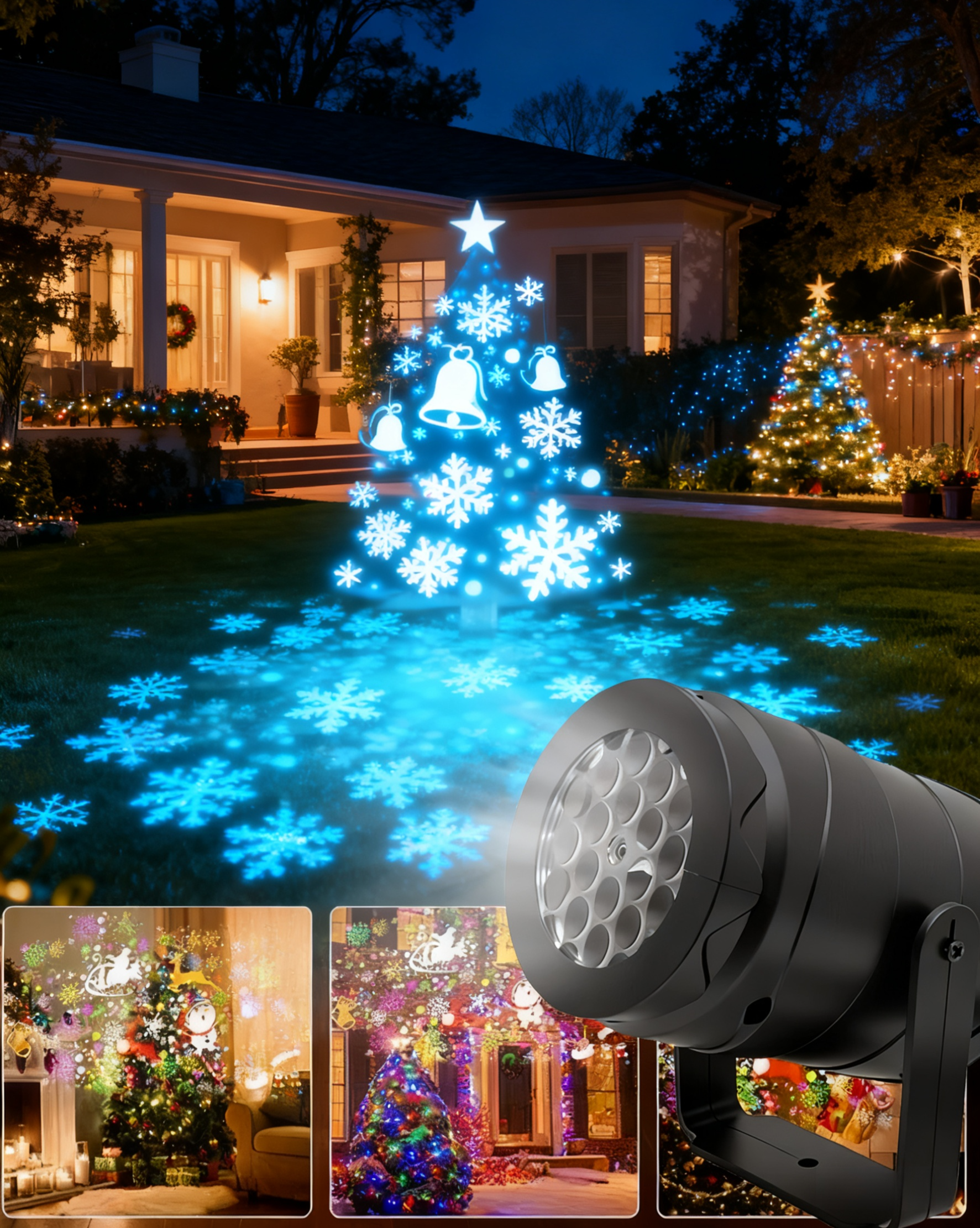 ไฟ LED ประหยัดไฟ สีสันสดใส ตกแต่งฉากงานคริสต์มาส