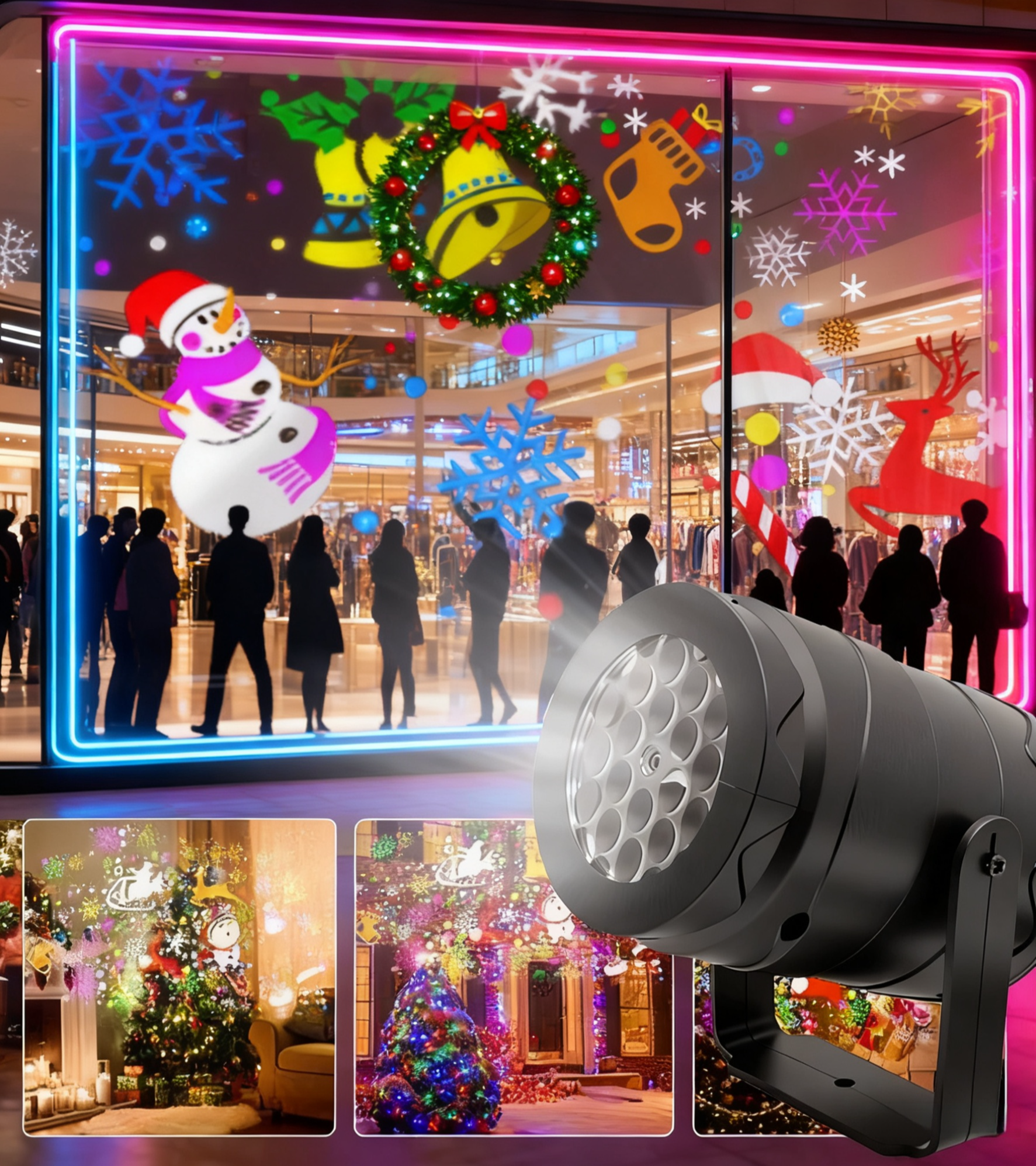 ไฟ LED ประหยัดไฟ สีสันสดใส ตกแต่งฉากงานคริสต์มาส