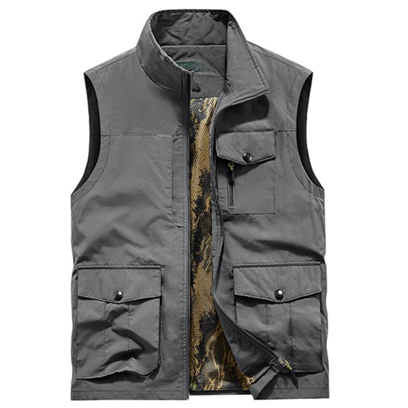 【มีช่องกระเป๋าหลายช่องและจุของได้มาก เหมาะกับทุกสัดส่วน】เสื้อกั๊กผู้ชายระดับไฮเอนด์ใหม่ปี 2025 นี้