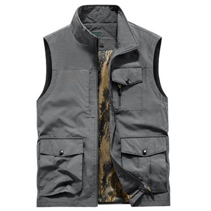 【มีช่องกระเป๋าหลายช่องและจุของได้มาก เหมาะกับทุกสัดส่วน】เสื้อกั๊กผู้ชายระดับไฮเอนด์ใหม่ปี 2025 นี้