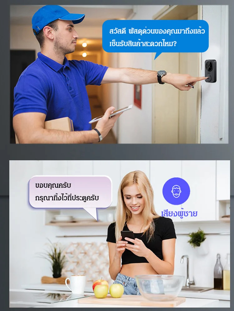 🔔กริ่งประตูบ้านยุคใหม่ 📸วิดีโอคุยเห็นหน้ากันได้ 