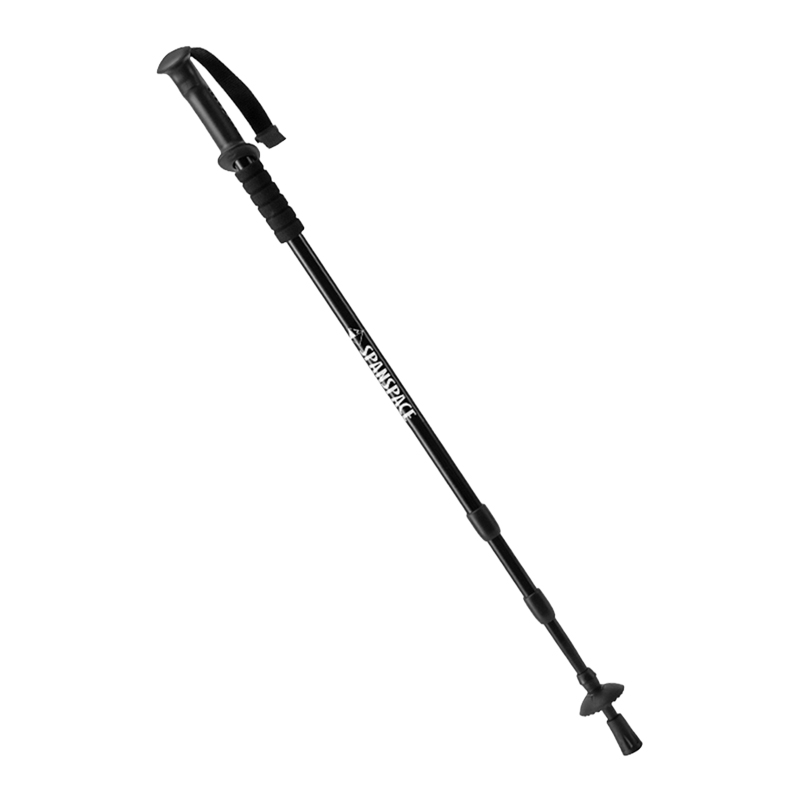 ไม้เท้าปีนเขาโลหะผสมอลูมิเนียมกันลื่นลดแรงกระแทกแบบยืดหดได้