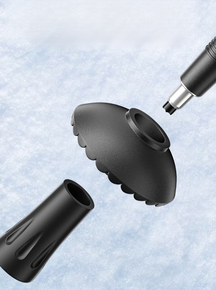 ไม้เท้าปีนเขาโลหะผสมอลูมิเนียมกันลื่นลดแรงกระแทกแบบยืดหดได้