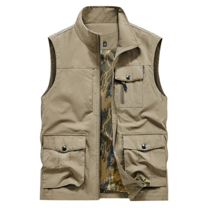 【มีช่องกระเป๋าหลายช่องและจุของได้มาก เหมาะกับทุกสัดส่วน】เสื้อกั๊กผู้ชายระดับไฮเอนด์ใหม่ปี 2025 นี้