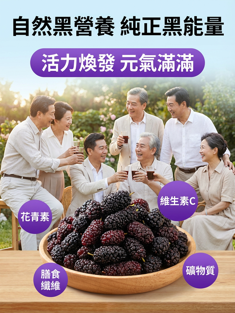 【花青素炸彈】0添加黑桑椹幹