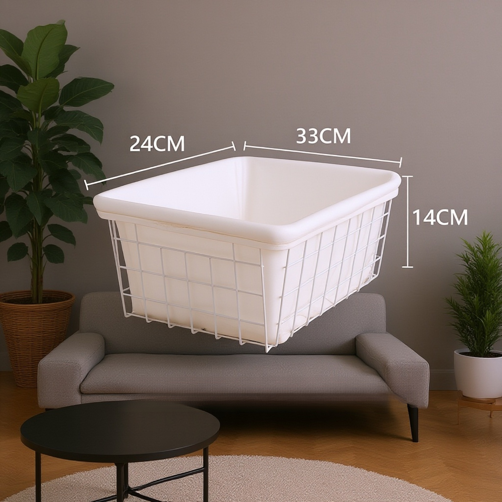 실용적인 크기의 과일바구니 보관 바구니