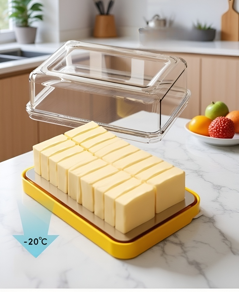 주방에 놓인 버터 커팅 보관함