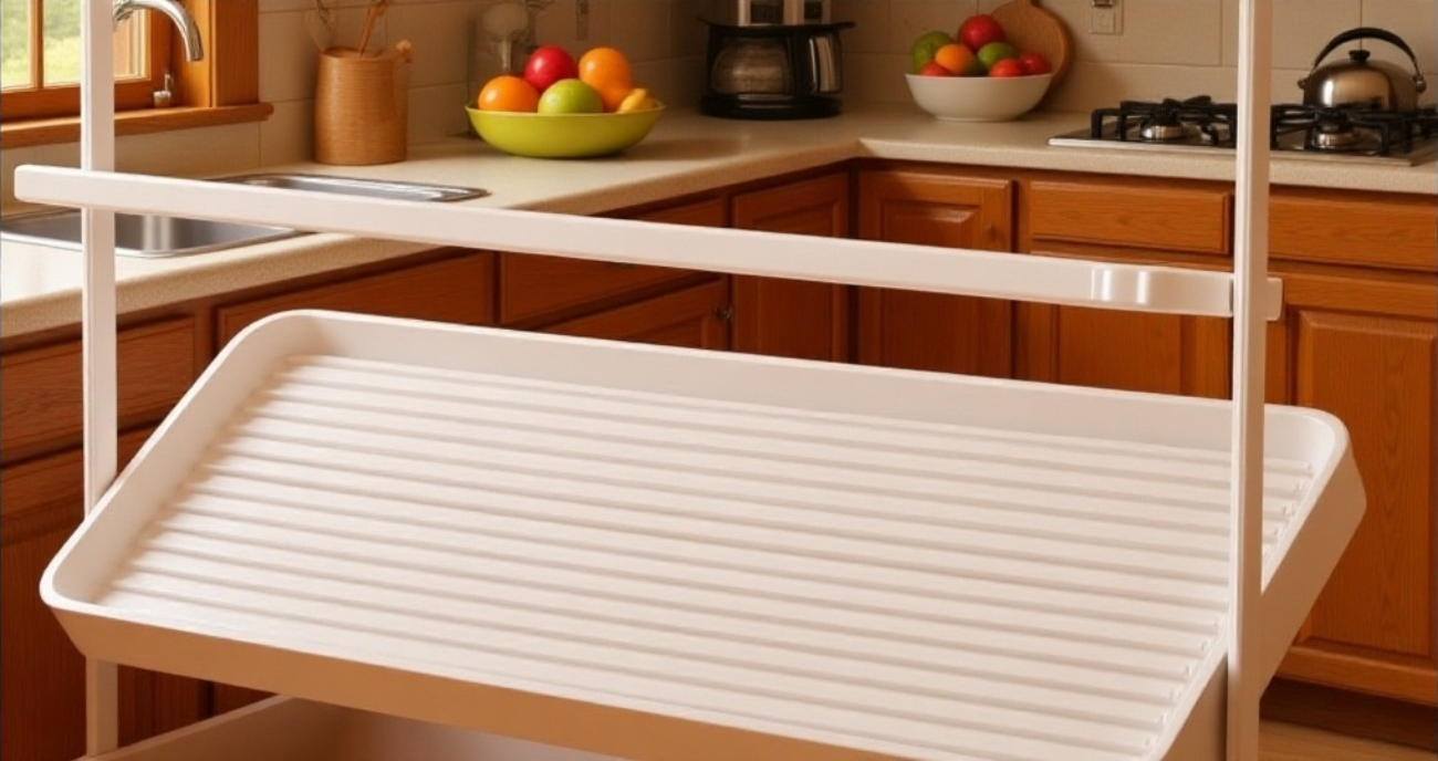 가정에서 사용 중인 더블 레이어 컵 홀더