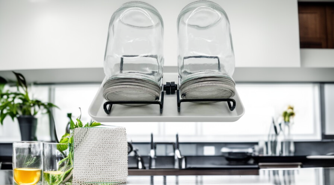 스테인리스 스틸 발아 유리병 전체 이미지