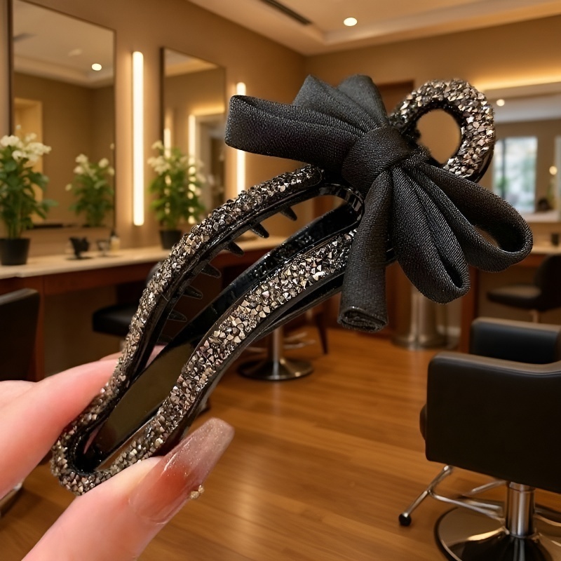 夏日碎鑽蝴蝶結抓夾