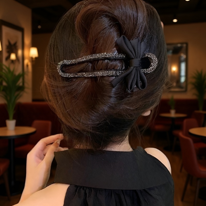 夏日碎鑽蝴蝶結抓夾