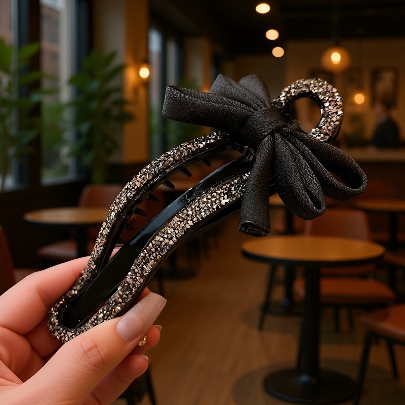 夏日碎鑽蝴蝶結抓夾