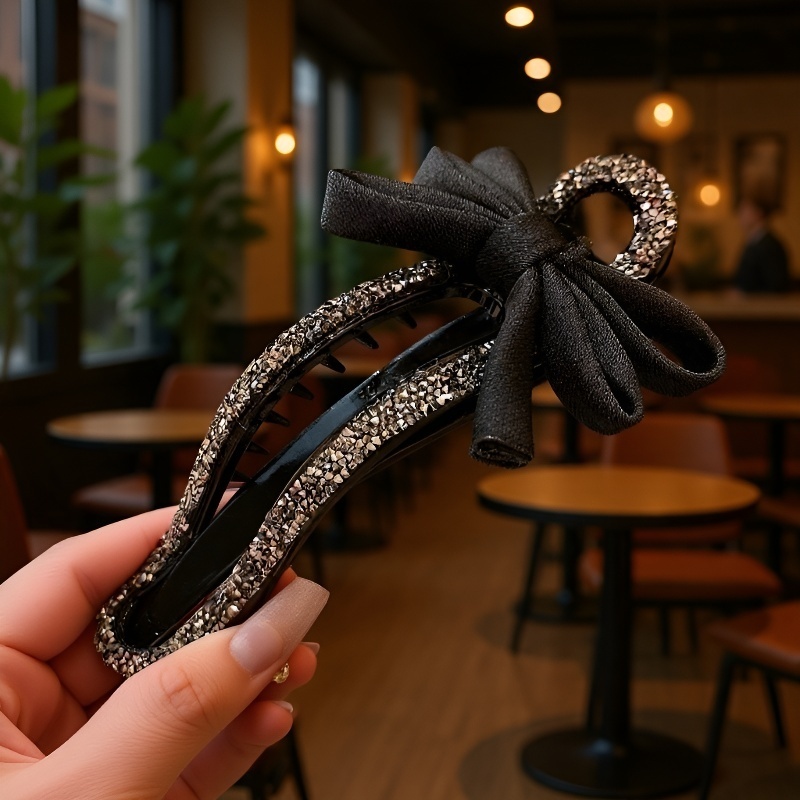 夏日碎鑽蝴蝶結抓夾