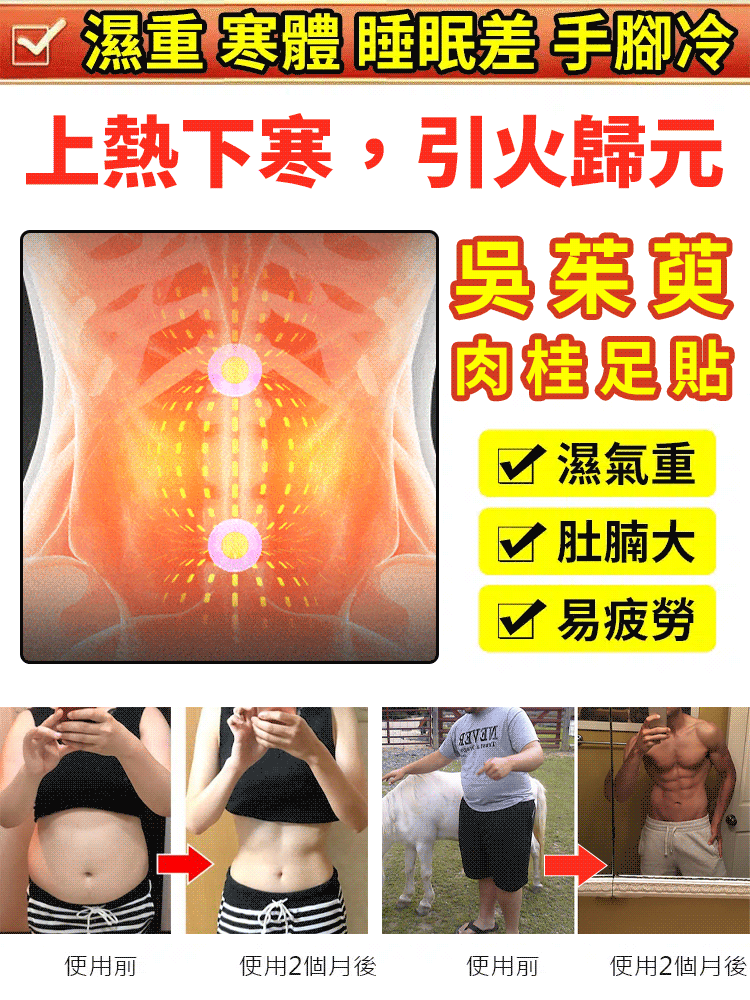 吳茱萸肉桂足貼