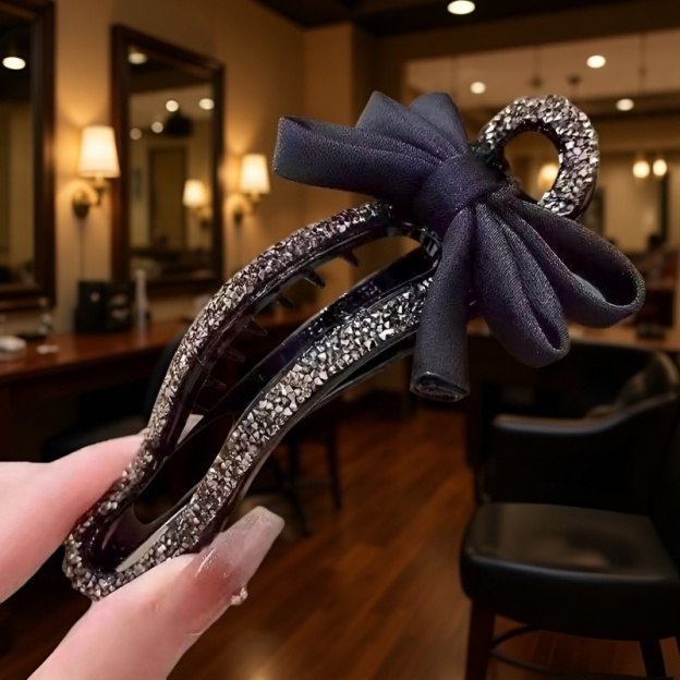 夏日碎鑽蝴蝶結抓夾