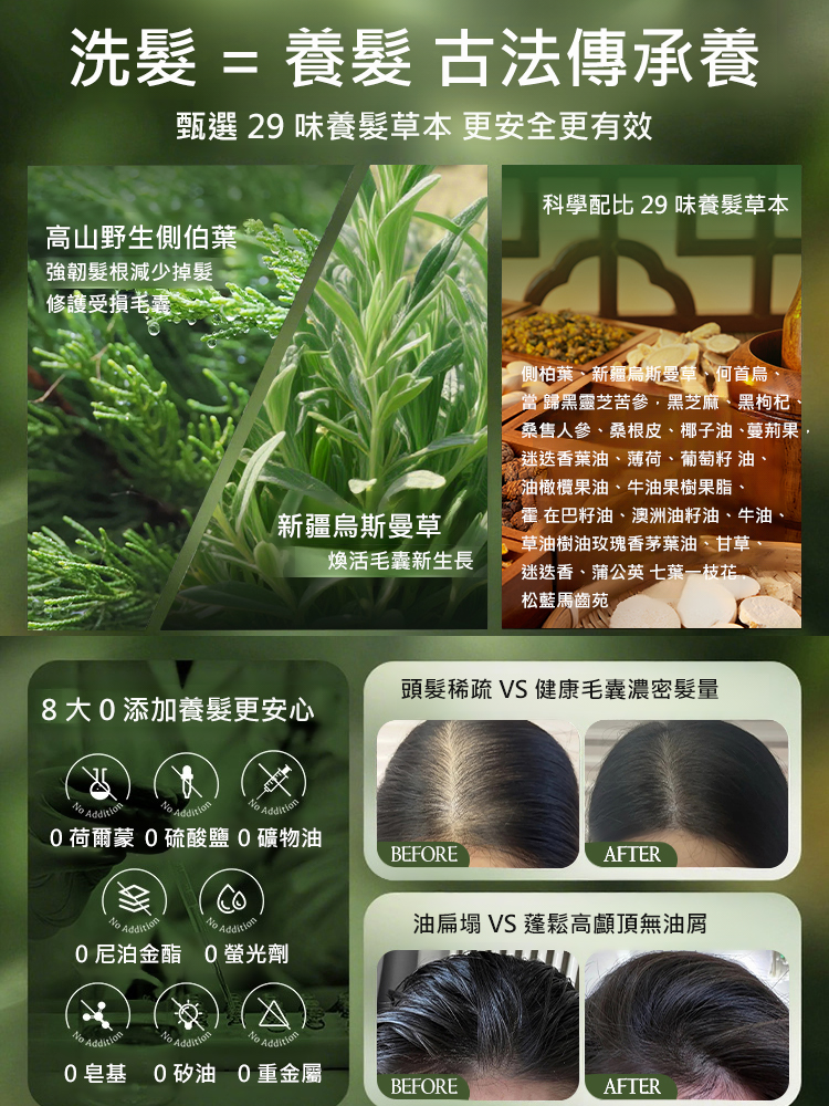 【髪量漲20倍】烏斯曼草側柏葉洗髮皂