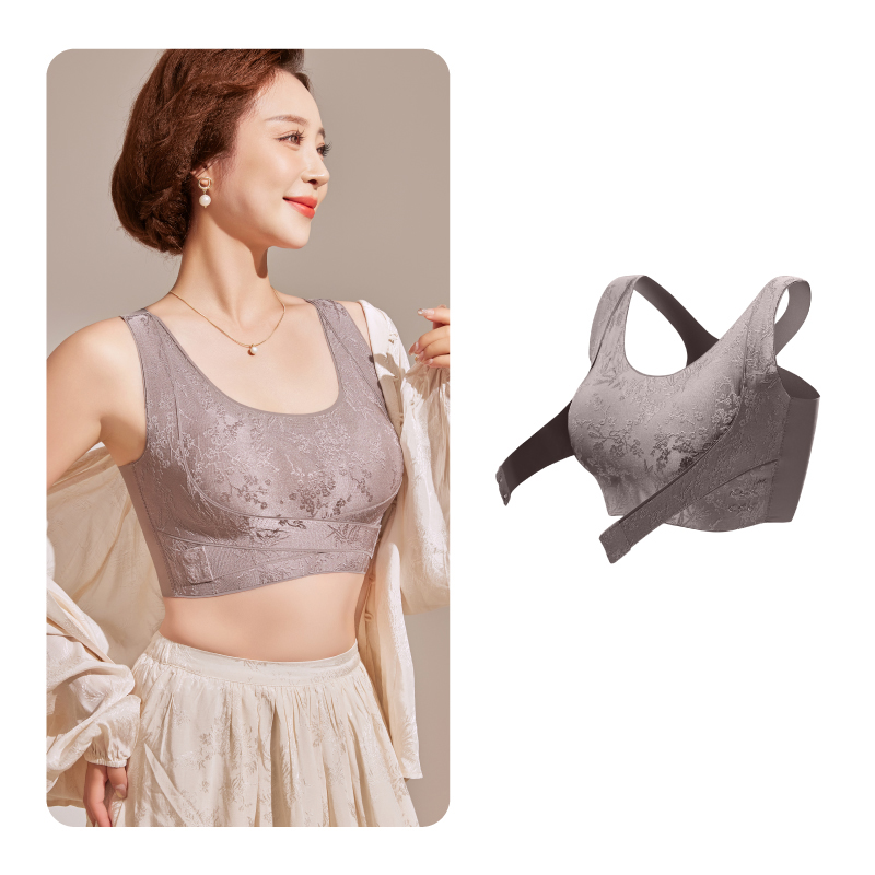 高級典雅前扣提拉聚攏美背文胸