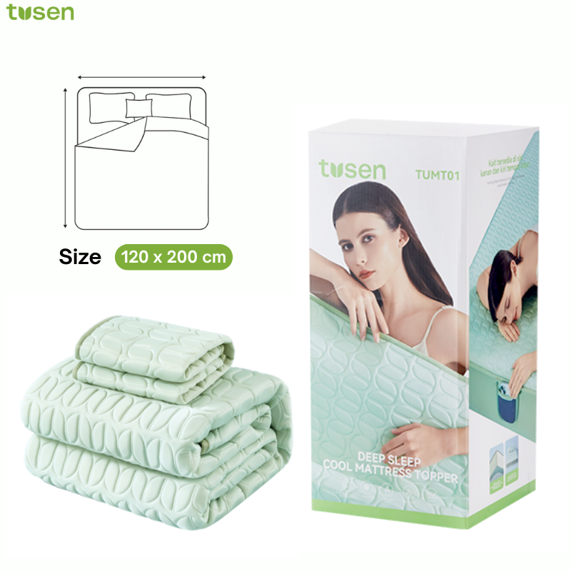TUSEN DeepSleep Airy I Mattress Topper Cooling Sensation | Memory Foam Bed Cover Super Soft Anti Gerah – TUMT01