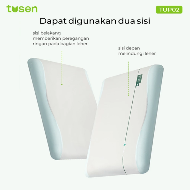 TUSEN DeepSleep Cloud III – Bantal Memory Foam Ortopedik Cooling Dua Sisi 10cm