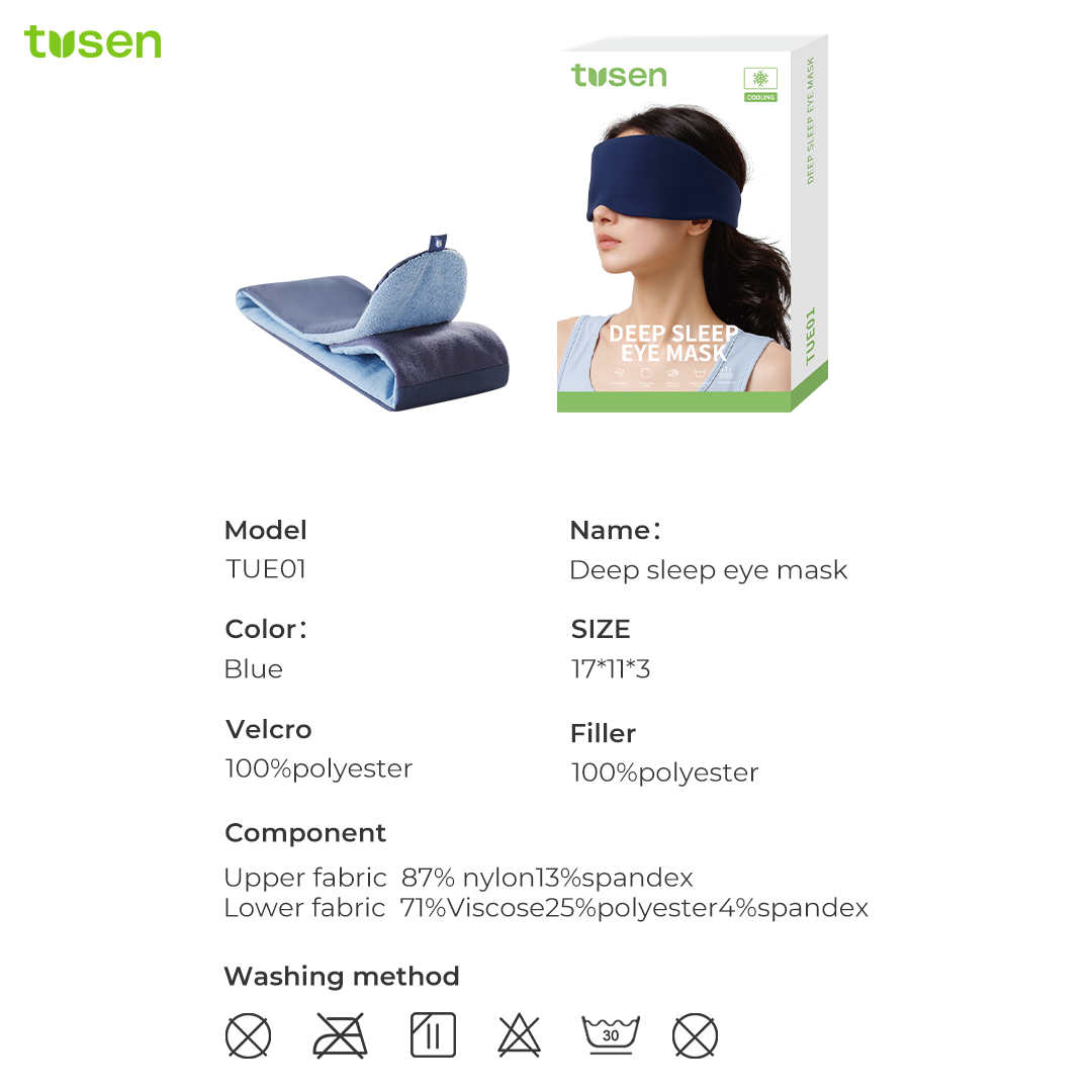 TUSEN DeepSleep Eyemask I Sleep Mask Dua Sisi Cooling & Soft Velcro Premium – TUE01