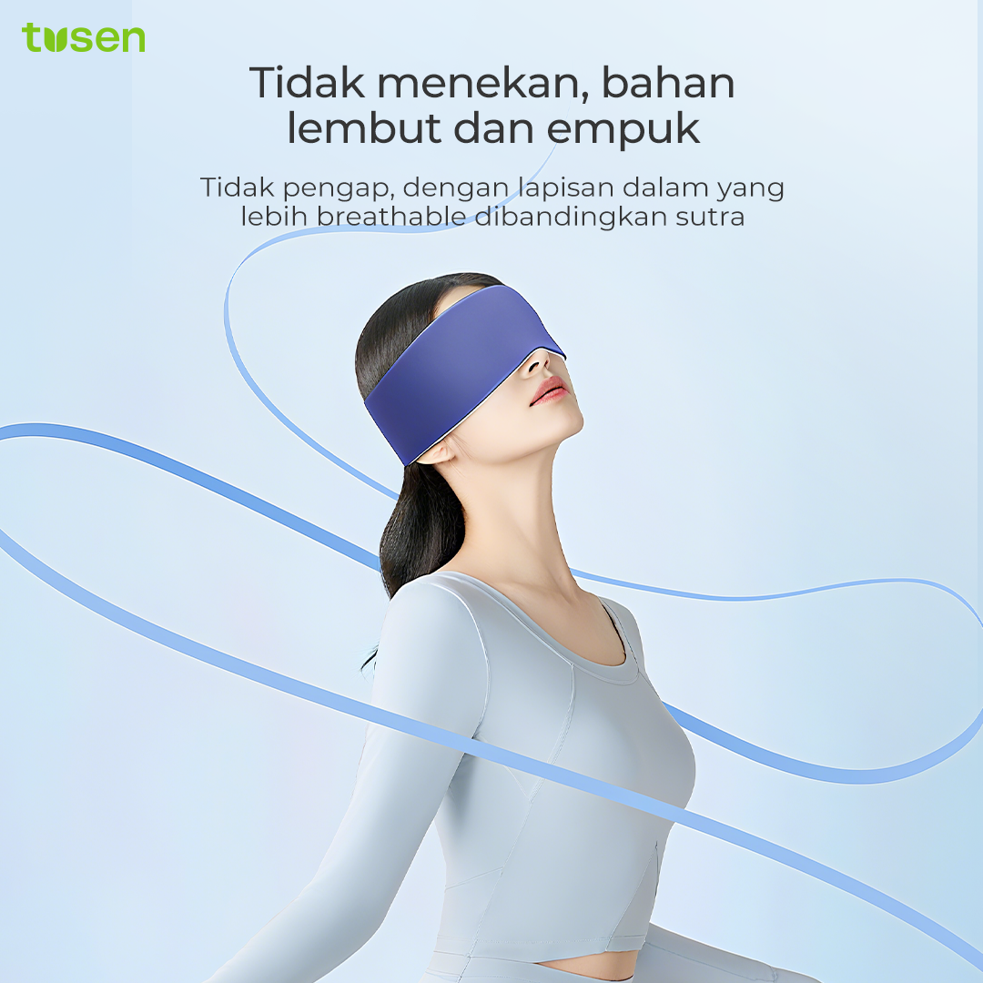 TUSEN DeepSleep Eyemask I Sleep Mask Dua Sisi Cooling & Soft Velcro Premium – TUE01