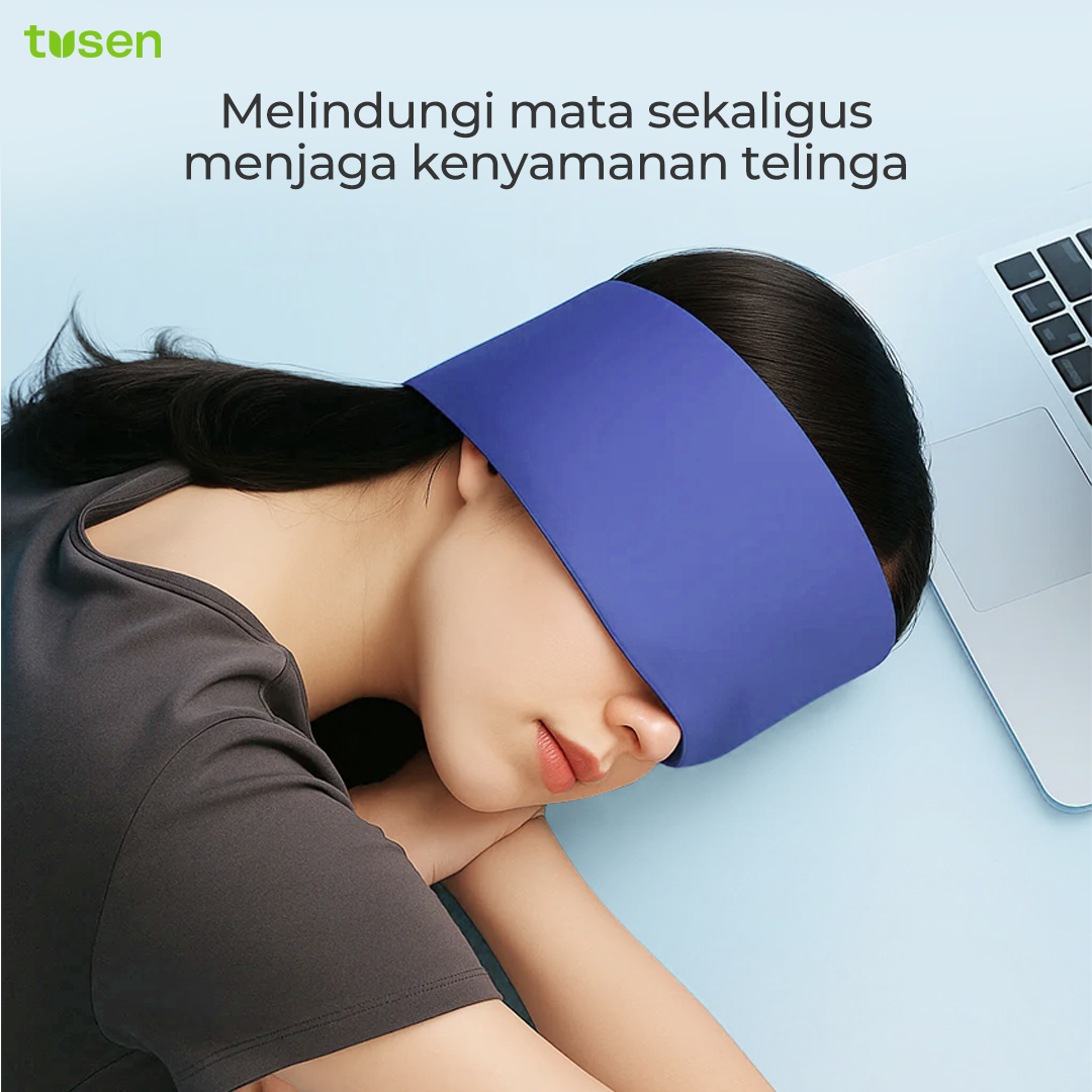 TUSEN DeepSleep Eyemask I Sleep Mask Dua Sisi Cooling & Soft Velcro Premium – TUE01