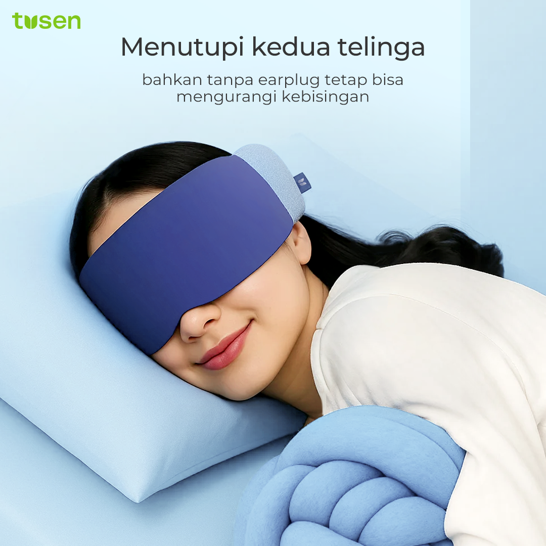 TUSEN DeepSleep Eyemask I Sleep Mask Dua Sisi Cooling & Soft Velcro Premium – TUE01