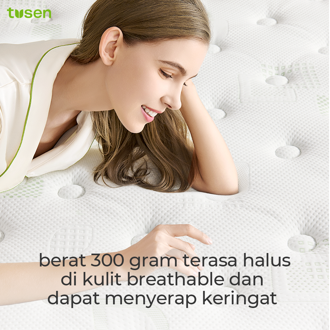 TUSEN DeepSleep III+  Kasur Spring Bed Premium 30 cm dengan Zero-Pressure Memory Foam & 928 Pocket Spring - TUM09