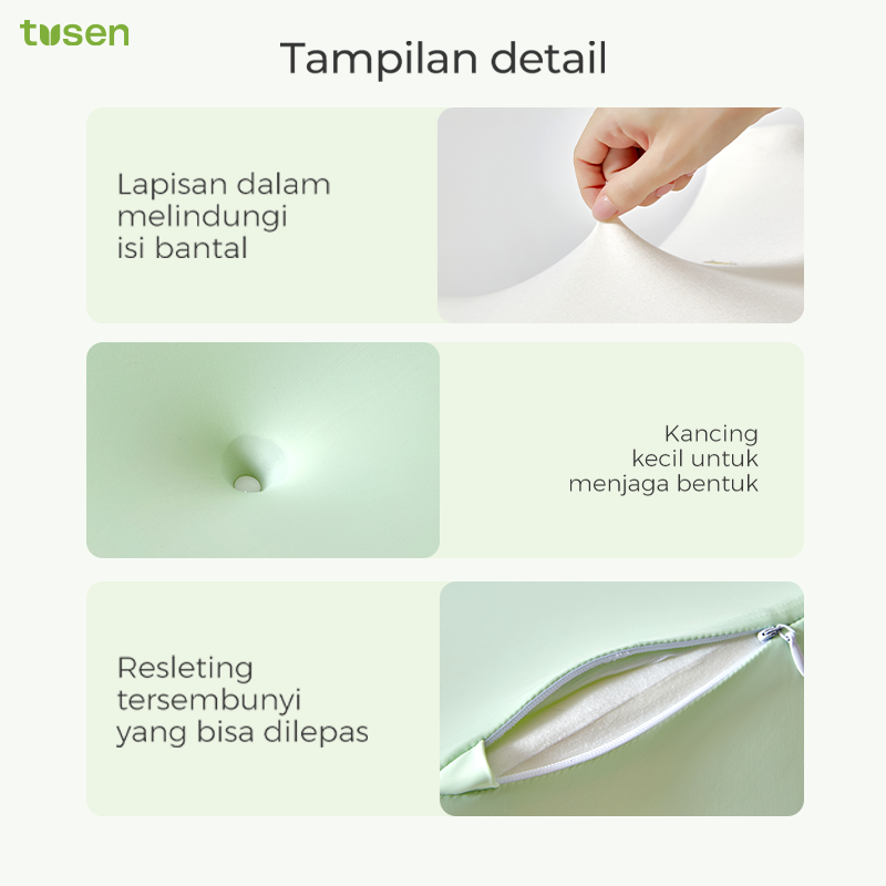 TUSEN SmartSleep Multi I – Bantal Memory Foam 360° Multifungsi Ergonomis Premium
